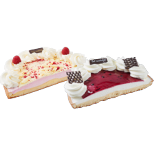 Framboos witte chocolade- of monchouvlaai half